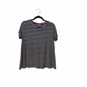 Boden Navy White Striped Short Sleeve Modal Cotton Knit T-Shirt Women’s M